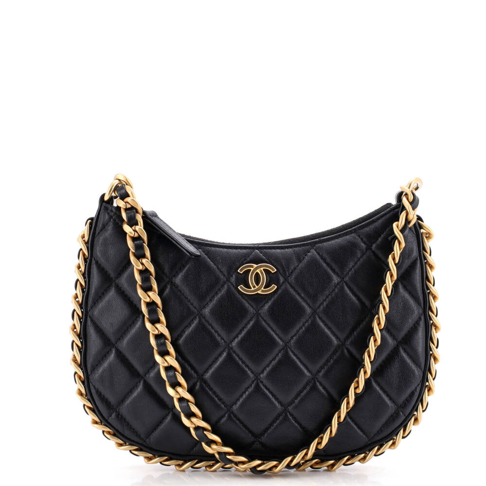 Chanel CC Chain Around Hobo Quilted Lambskin